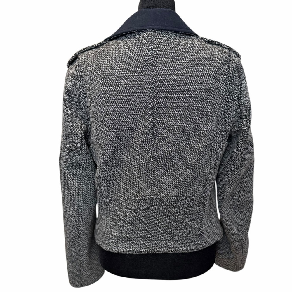 Theory Adashi K Moto Jacket Blazer Tweed Wool Quiet Luxury Business Casual Med - Picture 11 of 16
